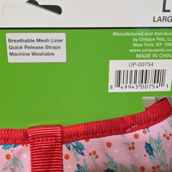 Unique Petz Pet Fashion Harness Large Breathable Mesh Liner Quick Release Straps - Picture 5 of 8